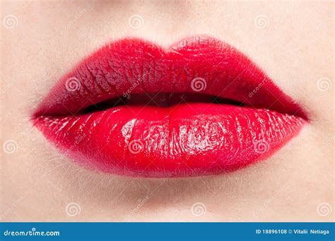 Red Lips Close Up Royalty Free Stock Photos Image 18896108