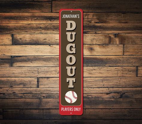 Baseball Dugout Vertical Sign Personalized Kid Name Ball | Etsy