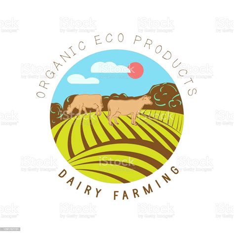 The Emblem Of A Dairy Farm Stock Illustration Download Image Now