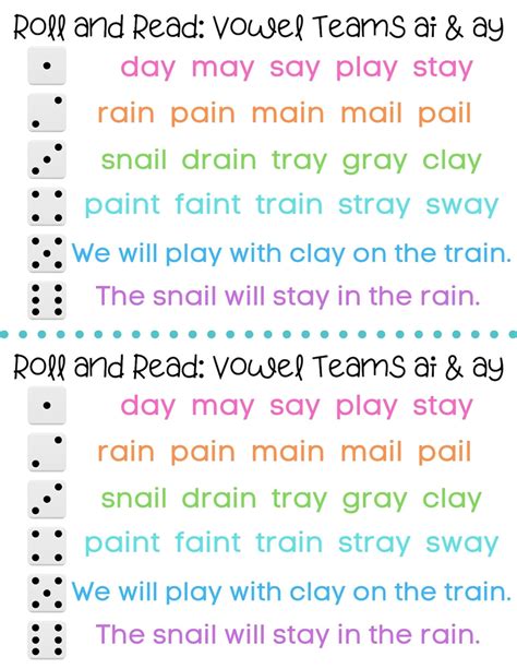 Roll And Read Phonics Blending Lines A Yearlong Fluency Building