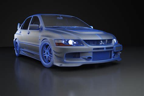 Lancer Evolution Ix Tuned D Model Unknown Max Fbx Obj Free D