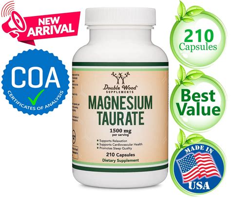 Magnesium Taurate Caps Mg Enhanced Absorption For Restful Sleep