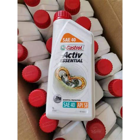 Original Castrol Activ ESSENTIAL 4T Oil Activ SAE 40 API SF Shopee