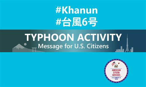 Weather Alert – Typhoon Khanun - U.S. Embassy & Consulates in Japan