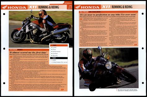 Honda X11 Running Riding Essential Superbike Data File Page