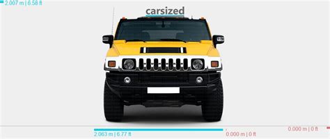 Dimensions Hummer H2 2002 2009 Vs