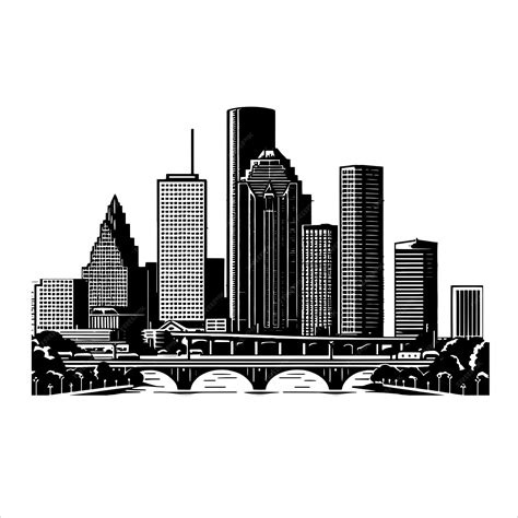 Premium Vector Houston City Skyline Silhouette Svg