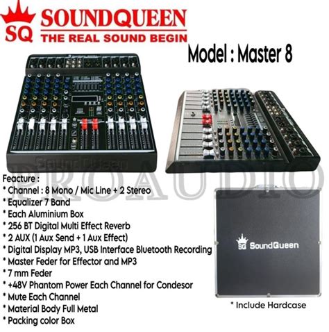 Jual Mixer Soundqueen Master 8 Channel 256 DSP ORIGINAL Free Hardcase