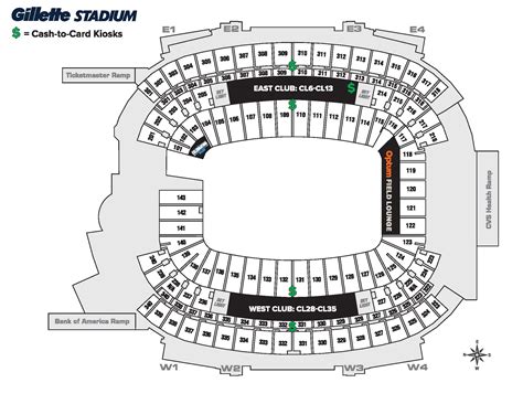 gillette stadium seating chart 10
