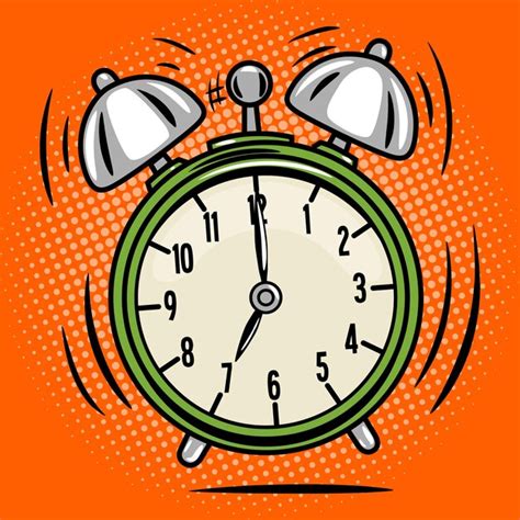 Premium Vector Alarm Clock Ring Comic Book Style Vector