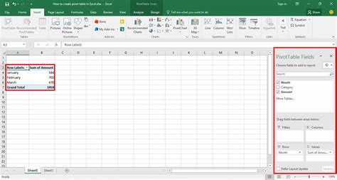 Excel Pivot Table Cheat Sheet Printable