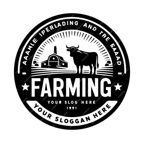 Premium Vector | Farm logo silhouette vector