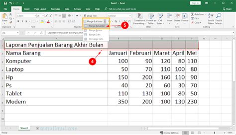 Cara Membuat Tabel Sederhana Di Excel Warga Co Id