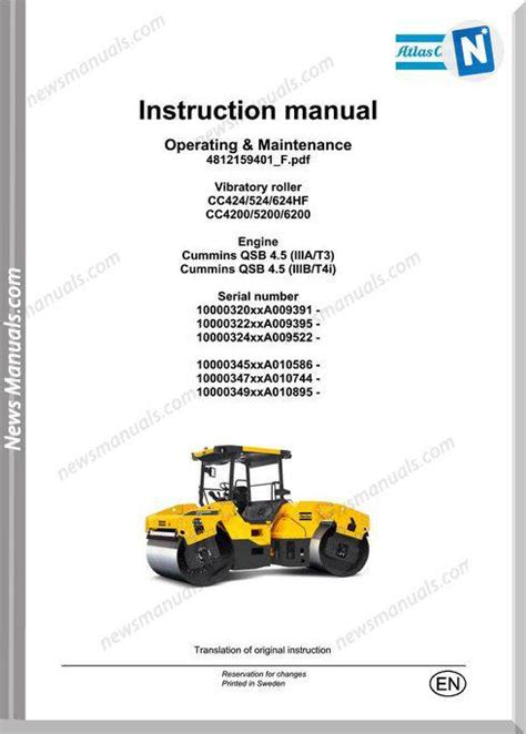 Dynapac Cc424 524 624Hf Cc4200 5200 6200 Maintenance