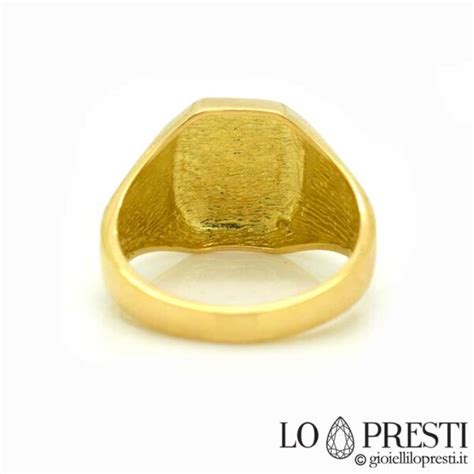 Anello Chevalier Scudo Sigillo Esagonale In Oro Giallo Kt