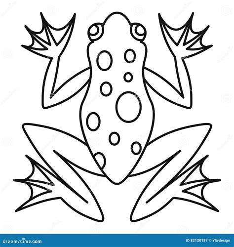 Frog Outline. Abstract Frog On White Background. Toad Vector ...