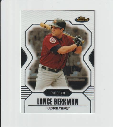 Lance Berkman 2007 Topps Finest Printing Press Plate Card Astros