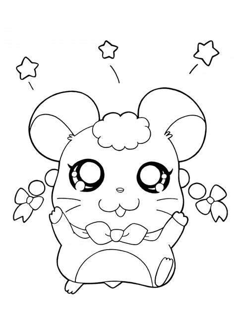 Coloriage Hamtaro simple à colorier dessin gratuit à imprimer