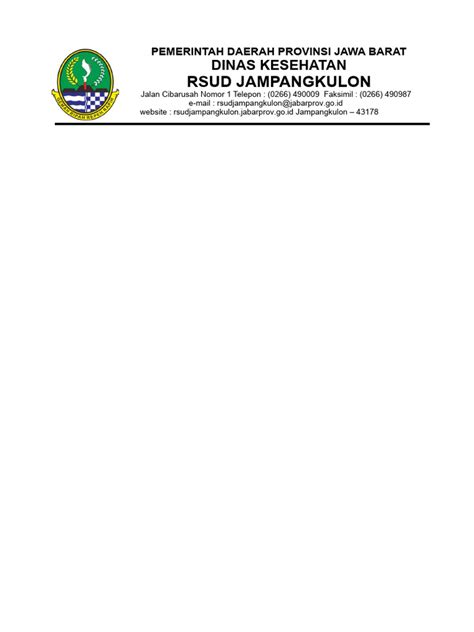 Kop Surat Rsud Jampangkulon Pdf