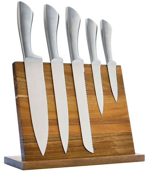 Knife Set - 6-Piece Stainless Steel with Acacia Stand | Shop Today. Get it Tomorrow! | takealot.com