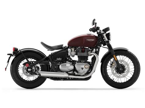 2017 Triumph Bonneville Bobber Morello Red Stock Redline Performance