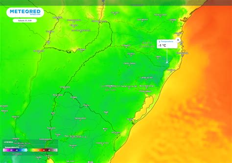 O tempo nesta semana na Região Sul ar polar traz temperaturas