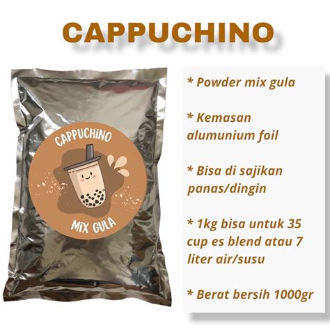 Jual Bubuk Minuman Boba Serbuk Minuman Powder Drink Rasa Cappuchino