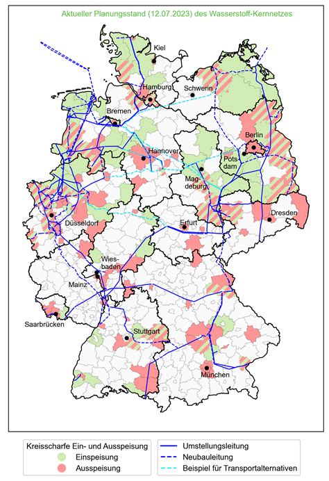 Planning Status Of Hydrogen Core Network As Of July 12 2023 With Feed