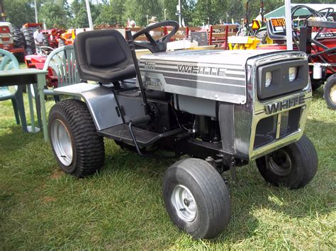 Rare White garden tractor | Tractor mower, Garden tractor attachments ...