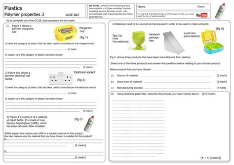 Plastics Properties Of Polymers Teaching Resources