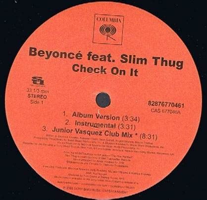 Beyonce Check_on_it Vinyl Records and CDs For Sale | MusicStack