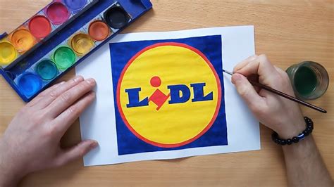 How To Draw The Lidl Logo Youtube