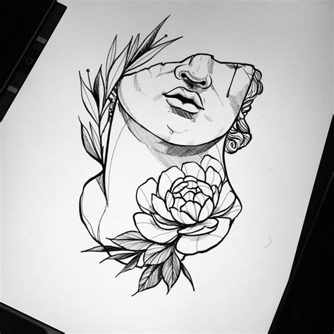 Halved Face Desenho Tatuagem Tatuagem Desenhos Para Tatuagem