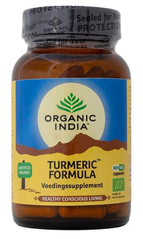 Organic India Turmeric Formule Kurkuma Bio 90 Capsules