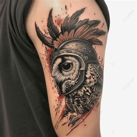 Tatouage De Casque Et De Bouclier Spartiate