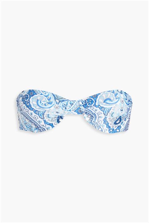 Melissa Odabash Barbados Paisley Print Underwired Bandeau Bikini Top