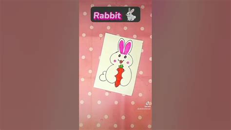Rabbit With Carrot Drawing Youtubeshorts Art Rabbit Shorts Cute