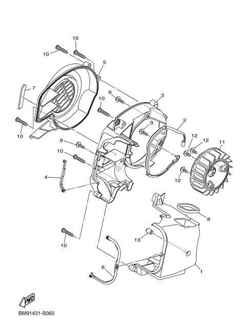 Moto Th Yamaha Qbix Parts Air Shroud Fan