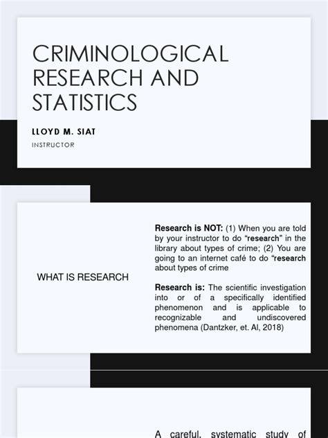 Criminological Research Pdf Statistics Theory