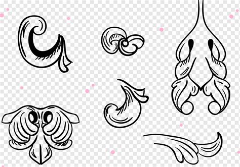 Vintage Baroque Floral Ornaments Png PNGWing