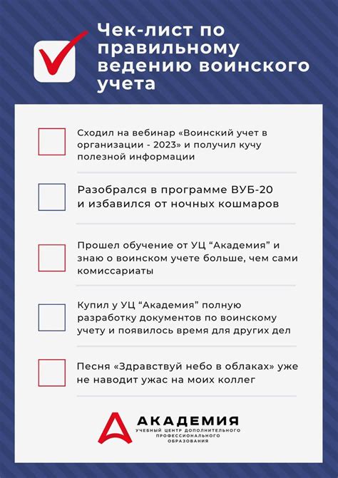 ВЕДЕНИЕ ВОИНСКОГО УЧЕТА | АНО УЦ ДПО «Академия»