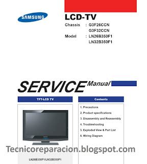 Samsung Ln B F Ln B F Chassis G F Ccn G F Ccn Diagrama