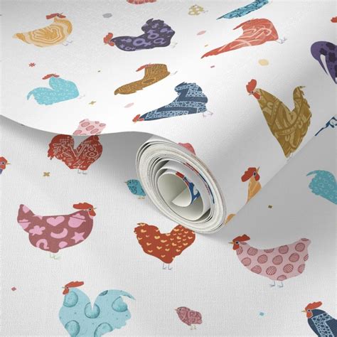 Year of the Rooster - Roosters Wallpaper | Spoonflower