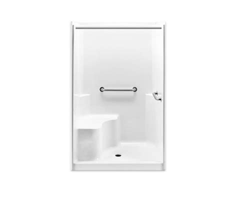 G 4837 SH 1S 48 X 37 AcrylX Alcove One Piece Shower With Center Drain