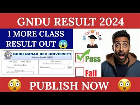 GNDU RESULT 2024 PUBLISH NOW BREAKING NEWS LATEST UPDATE GNDU