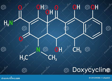 Doxycycline Antibiotic Drug Tetracycline Class Molecule Skeletal