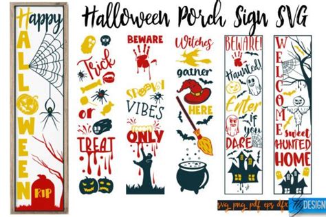 Halloween Porch Signs Svg Bundle Svg Halloween Porch Signs Inspire