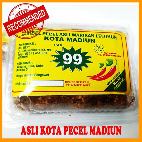 Jual Sambal Pecel Bumbu Pecel Madiun Asli Rasa Pedas Shopee Indonesia