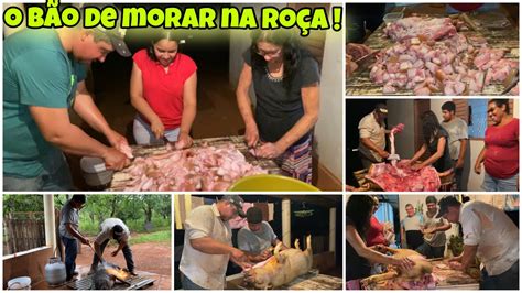 ABATEMOS NOSSO PORCO CAIPIRA NA CASA DA MINHA SOGRA PARA O CONSUMO