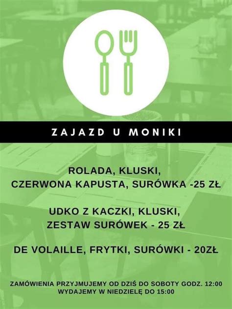 Menu At Zajazd U Moniki Restaurant Kobielice